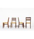 Audoux Minet chairs in oak and rope 1950 set of 4