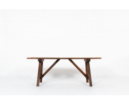 Console table in pine brutalist design 1950