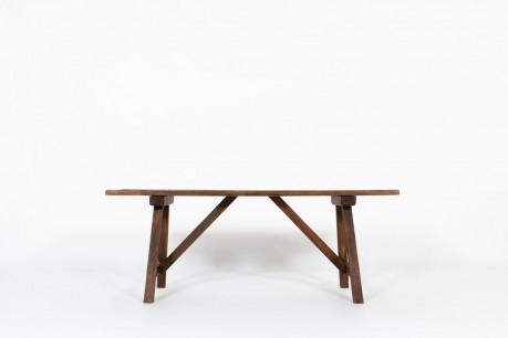Console en sapin design brutaliste 1950