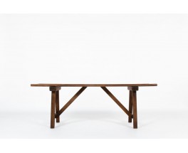 Console table in pine brutalist design 1950