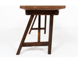 Console en sapin design brutaliste 1950