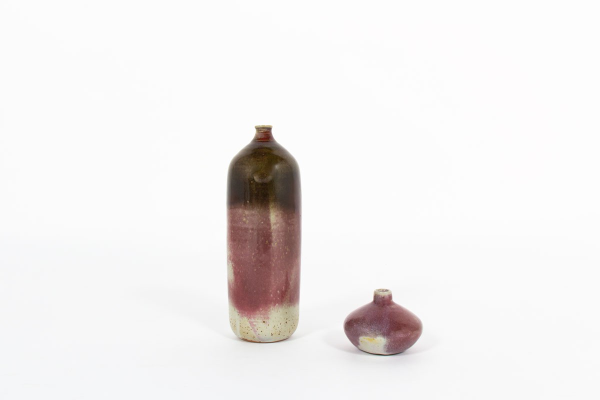 Set of vases in ceramic Didier Hoft Contemporary set of 2