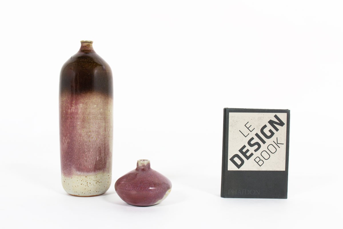 Set of vases in ceramic Didier Hoft Contemporary set of 2