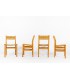 Pierre Gautier Delaye chairs in ash and straw 1950