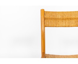 Pierre Gautier Delaye chairs in ash and straw 1950