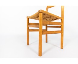 Chaises Pierre Gautier Delaye frêne et paille 1950