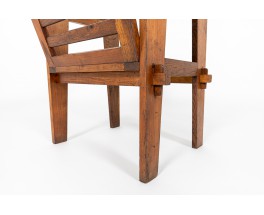 Fauteuil en chêne design reconstruction 1950