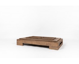 Coffee table large model in tinted beech 1950