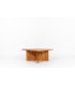 Table basse carrée en orme 1980