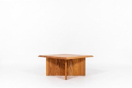 Square coffee table in elm 1980