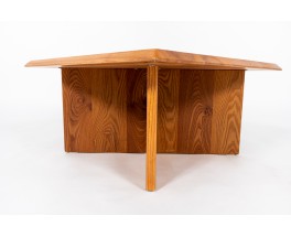 Square coffee table in elm 1980