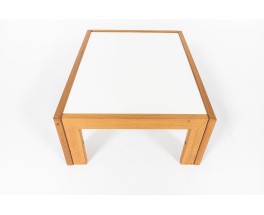 Andre Sornay coffee table in tinted beech and white top 1960