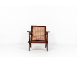 Fauteuil en teck et cannage 1950