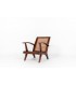 Fauteuil en teck et cannage 1950