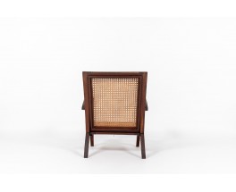 Fauteuil en teck et cannage 1950