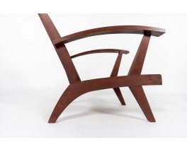 Armchair in teak and caned 1950