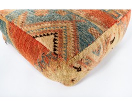 Poufs carré tissu kilim 1980 set de 2