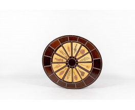 Roger Capron square coffee table model Herbier Vallauris ceramic top 1960
