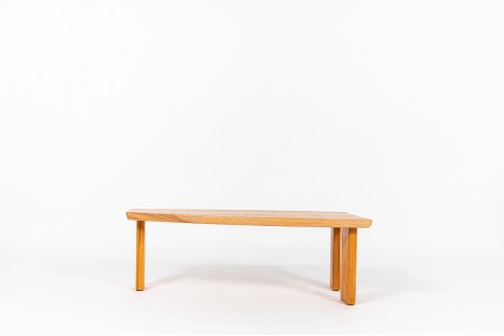 Table basse forme libre en orme 1980