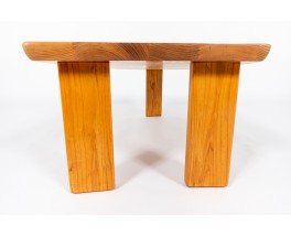 Table basse forme libre en orme 1980