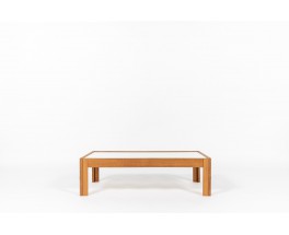 Andre Sornay rectangular coffee table in tinted beech and white top 1960