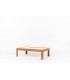Table basse André Sornay rectangulaire hêtre teinté et plateau blanc 1960