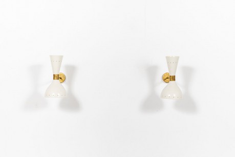 Appliques Murales en Verre de Murano et Laiton Doré, Graniglia, Italie, 2000s, Set de 2