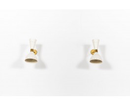 Appliques en laiton diffuseurs métal design contemporain italien set de 2