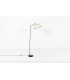 Floor lamp in black metal and beige lampshade edition Arlus 1950