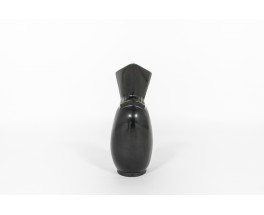 Pitcher in black matte ceramic 1950