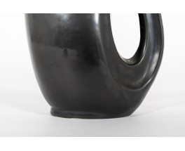 Pitcher in black matte ceramic 1950