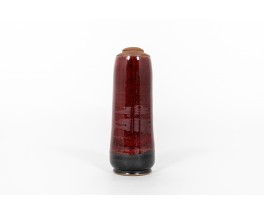 Vase en céramique rouge 1960