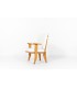 Guillerme and Chambron low chair in oak and Maison Thevenon fabric edition Votre Maison 1950