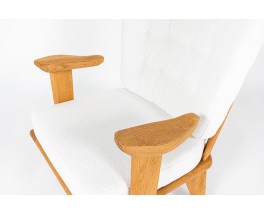 Guillerme and Chambron low chair in oak and Maison Thevenon fabric edition Votre Maison 1950