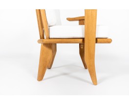 Guillerme and Chambron low chair in oak and Maison Thevenon fabric edition Votre Maison 1950