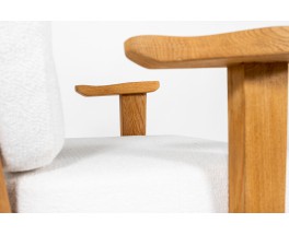 Guillerme and Chambron low chair in oak and Maison Thevenon fabric edition Votre Maison 1950