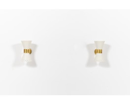 Wall lights in brass and butterfly diffusers Italian contemporary design set of 2