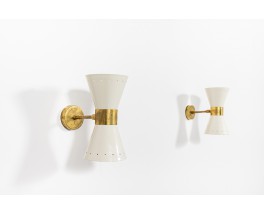 Wall lights in brass and butterfly diffusers Italian contemporary design set of 2