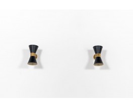 Appliques en laiton diffuseurs papillon design contemporain italien set de 2