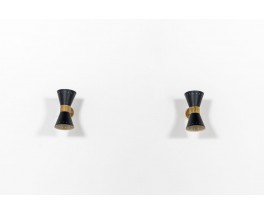 Wall lights in brass and butterfly diffusers Italian contemporary design set of 2