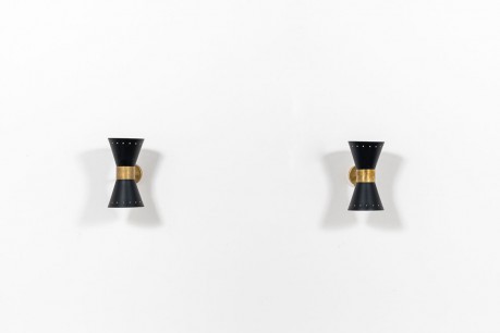 Wall lights in brass and butterfly diffusers Italian contemporary design set of 2