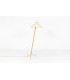 Rupert Nikoll floor lamp in bamboo and brass with paper shade 1950