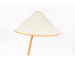 Rupert Nikoll floor lamp in bamboo and brass with paper shade 1950