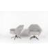 Osvaldo Borsani armchairs model P32 Maison Thevenon fabric edition Tecno 1960 set of 2
