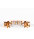 Round benches in pine 1950 set of 4