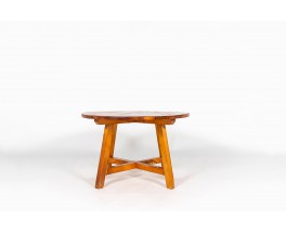 Round dining table in pine 1950