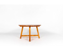 Round dining table in pine 1950