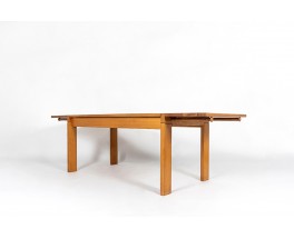 Dining table in elm with extensions edition Maison Regain 1980