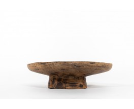 Coupe en bois monoxyle design africain 1950