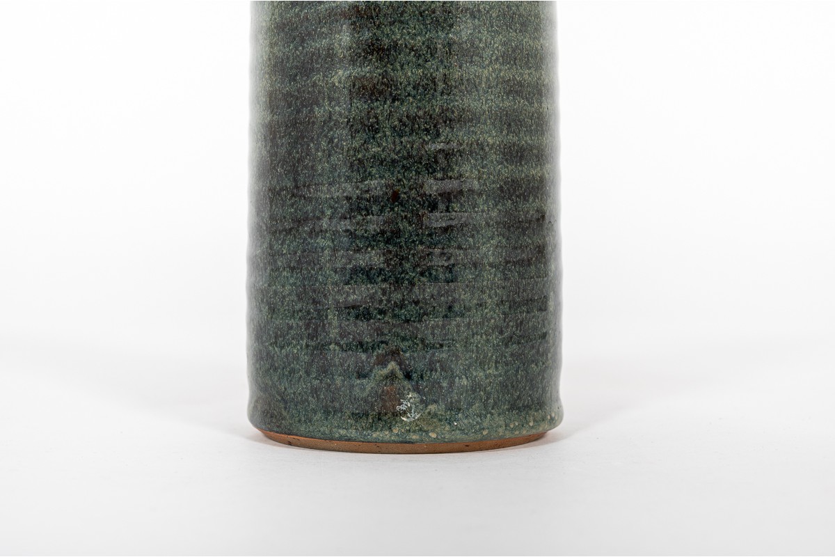 Vase en céramique vert grand modèle 1950